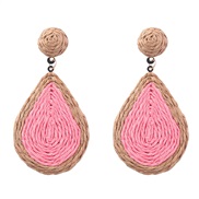 ( Pink)summerins wind color drop earrings woman occidental style elegant temperament arring