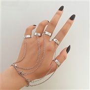 (gold )occidental style personality chain ring woman ring opening ring