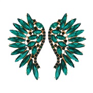 ( green)UR personality creative exaggerating big earrings ear stud geometry glass diamond earrings woman