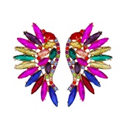 ( Color)UR personality creative exaggerating big earrings ear stud geometry glass diamond earrings woman