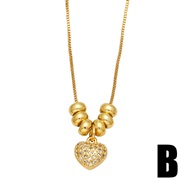 (B)samll beads necklace woman occidental style wind diamond love Wordlove pendant clavicle chainnkb