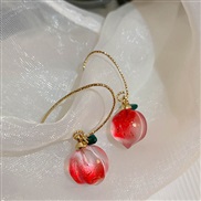 (  Pink )silver color love tulip flowers earrings Korea fresh brief ear stud earring arring woman