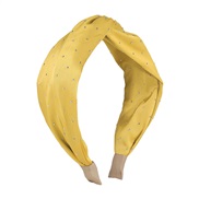 ( yellow)Fikok  candy colors brief diamond eadband woman Cloth width fashion eadband