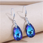 fashion concise drop crystal temperament earrings