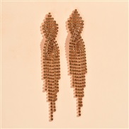 Fashion simple flash diamond tassel temperament female earrings
