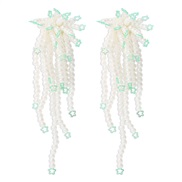 ( green)E Bohemia leisure wind tassel earrings  beads geometry atmospheric star sequin earring woman