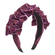 (purple)F occidental style exaggerating geometry three-dimensional fashion Headband  bow personality style Street Sn