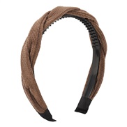 ( brown)F occidental style  weave twining Headband velvet brief retro geometry Headband woman