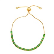 ( green) occidental style fashion all-Purpose color zircon braceletins samll bracelet womanbrk