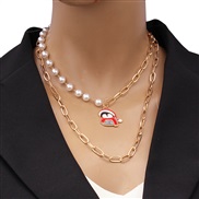 ( necklace)occidental style christmas series  christmas enamel deer pendant creative day necklace