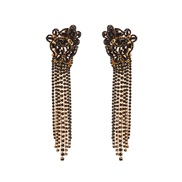( black)occidental style exaggerating earrings woman diamond tassel long style claw chain fashion temperament earring m