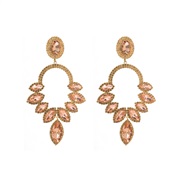 ( champagne)occidental style fashion exaggerating luxurious earrings woman super big super embed colorful diamond earri