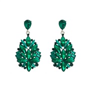 ( green)occidental style fashion Alloy diamond high Earring woman temperament retro wind Ladies earring
