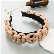 (Ligh ) Headband Korea fashion temperament all-Purpose handmade weave Headband fashion width women head