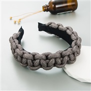 ( gray) Headband Korea fashion temperament all-Purpose handmade weave Headband fashion width women head