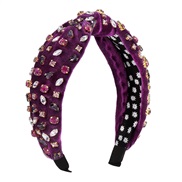 (purple)F exaggerating velvet temperament geometry colorful diamond Headband  velvet retro Headband woman