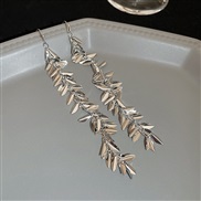 ( Silver)occidental style sequin long style tassel earrings fashion personality high leaves star Earring woman