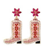 ( Pink)earrings occidental style personality brief retro Alloy diamond ear stud clouds earring woman