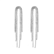 ( white silvery )silver fashion trend long style tassel ear stud woman occidental style temperament woman personality e