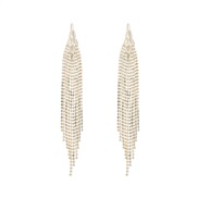 ( gold )ins temperament high exaggerating Earring Korea personality claw chain earring silver tassel long style earrings