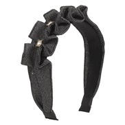 ( black)F retro samll wind Rhinestone exaggerating Headband  Cloth high geometry temperament Headband woman