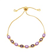 (purple)occidental style eyes bracelet woman  fashion personality color enamel eyes braceletbrk