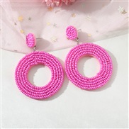 (EZ4518fense)E occidental style woman handmade beads earrings personality fashion Bohemia ethnic style