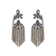 ( black)occidental style earrings personality exaggerating diamond multilayer flowers tassel earrings woman trend banqu
