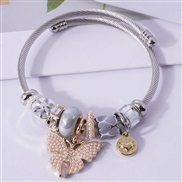 ( color ) fashion  Metal all-PurposeDL concise butterfly more elements accessories personality bangle