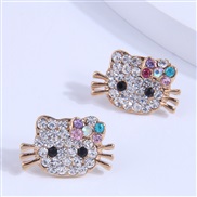 fashion sweetOL lovely cat personality ear stud
