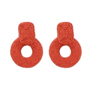 ( red)occidental style geometry ear stud personality woman trend fashion earrings