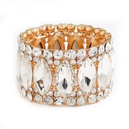 ( Golden white )  occidental style fashion all-Purpose fully-jewelled luxurious elasticity bangle