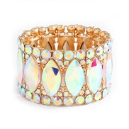 ( Golden color)  occidental style fashion all-Purpose fully-jewelled luxurious elasticity bangle