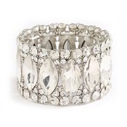 (silvery white )  occidental style fashion all-Purpose fully-jewelled luxurious elasticity bangle