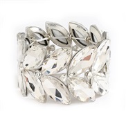 (silvery white ) occidental style luxurious fashion all-Purpose fully-jewelled elasticity bangle  bracelet