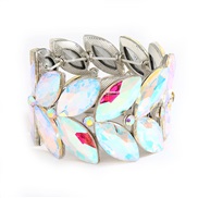 (silvery color ) occidental style luxurious fashion all-Purpose fully-jewelled elasticity bangle  bracelet