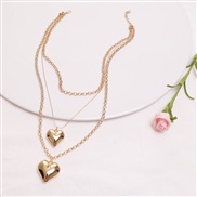 ( necklace)occidental style  love multilayer necklace woman  personality creative fashion I clavicle chain