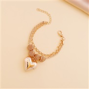( Bracelet)occidental style  love multilayer necklace woman  personality creative fashion I clavicle chain