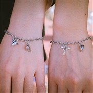 (56261 1) creative love bracelet lovers buckle bracelet lovers bracelet