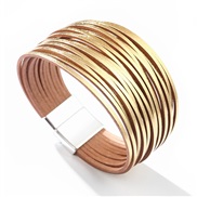( Gold) leather bracelet fashionPU leather student gift bangle more