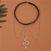 ( Silver)occidental style creative exaggerating elasticity snake long style chain woman  Bohemia trend multilayer chai
