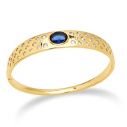 ( blue)occidental style fashion retro geometry bangle personality all-Purpose embed color zirconbrk