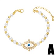 (A) fashion Pearl bracelet  personality eyes ins eyes braceletbrk