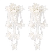 ( white)E creative handmade weave beads resin earrings  samll wind flowers Earring