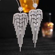 ( Silver  Silver needle)occidental style fashion exaggerating long style flowers tassel earrings silver brilliant zirc