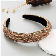 ( Color) Headband woman occidental style wind diamond chain Headband high head