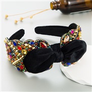 ( Color) fashion diamond color luxurious bow Headband width Rivet Headband