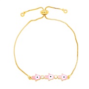 ( Pink) personality brief multicolor enamel braceletins wind fashion braceletbrk