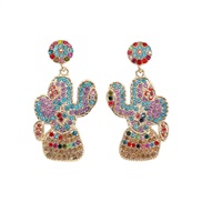 (Ligh color )occidental style new Alloy diamond Modeling earrings  fashion Country style earring