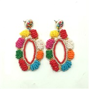 ( Color)occidental style fashion beads style handmade Rhinestone super personality retro atmospheric silver earrings